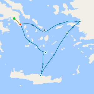 Iconic Greek Islands from Athens with Stay
