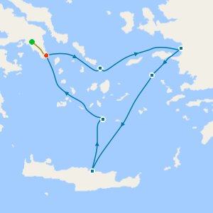 Iconic Greek Islands from Athens with Stay