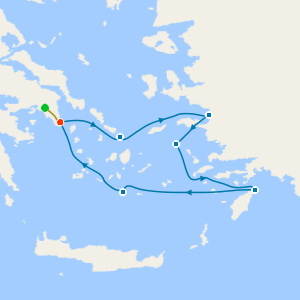 Iconic Greek Islands from Athens with Stay