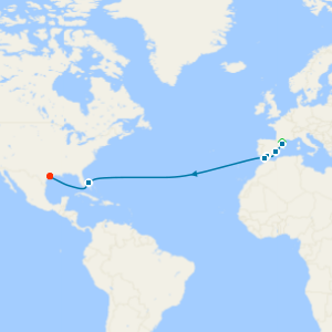 Transatlantic from Barcelona to Galveston with Stay