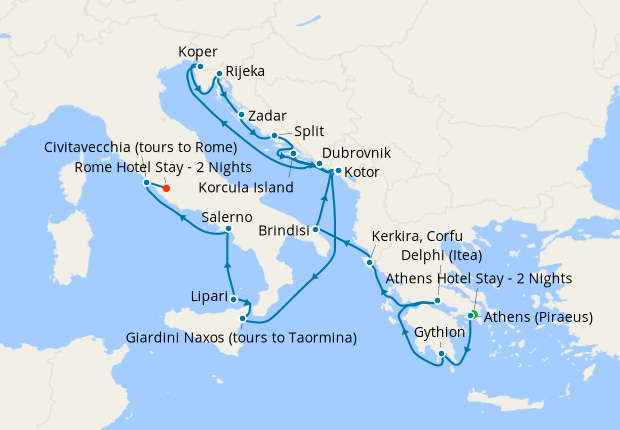 Cruise Itinerary Map