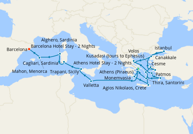 Cruise Itinerary Map