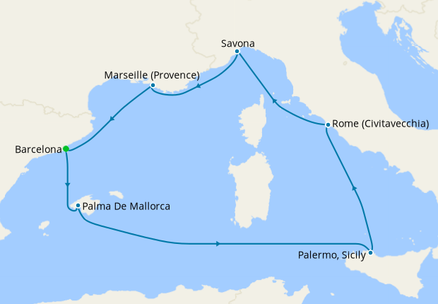 Cruise Itinerary Map