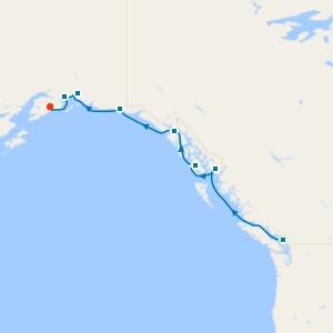 Alaska’s Inside Passage from Vancouver to Seward with Stay