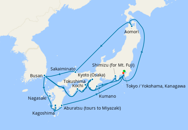 Cruise Itinerary Map