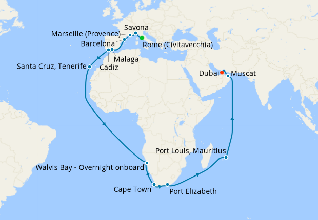 Cruise Itinerary Map