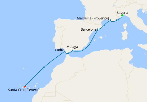 Cruise Itinerary Map