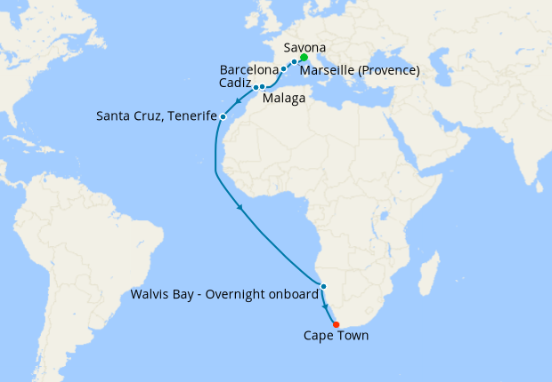 Cruise Itinerary Map