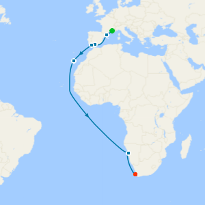 Marseille to Cape Town