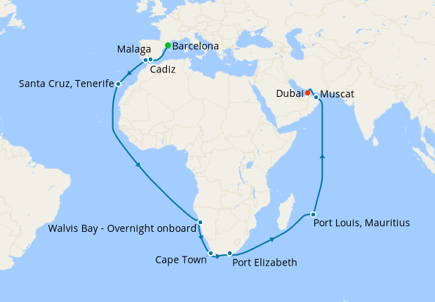 Cruise Itinerary Map
