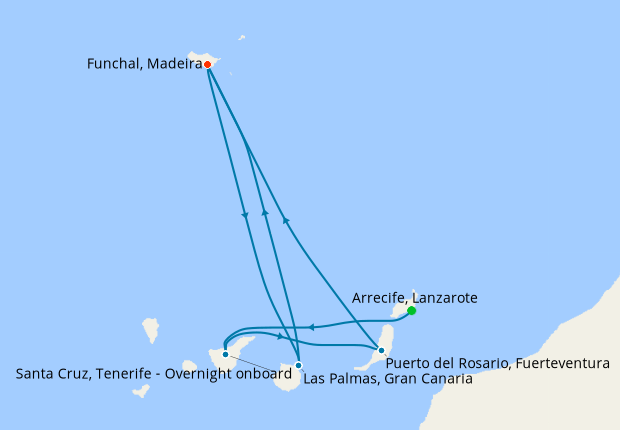 Cruise Itinerary Map