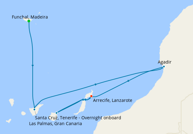 Cruise Itinerary Map