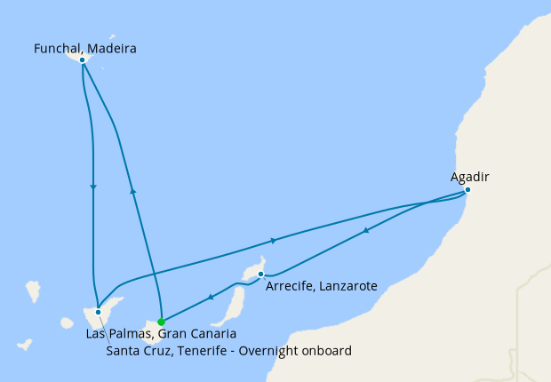 Cruise Itinerary Map