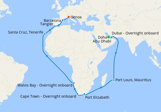 Cruise Itinerary Map