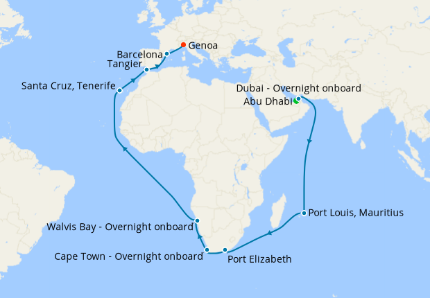 Cruise Itinerary Map