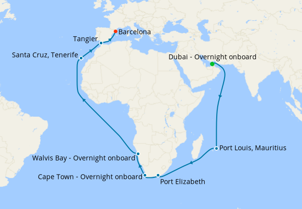 Cruise Itinerary Map