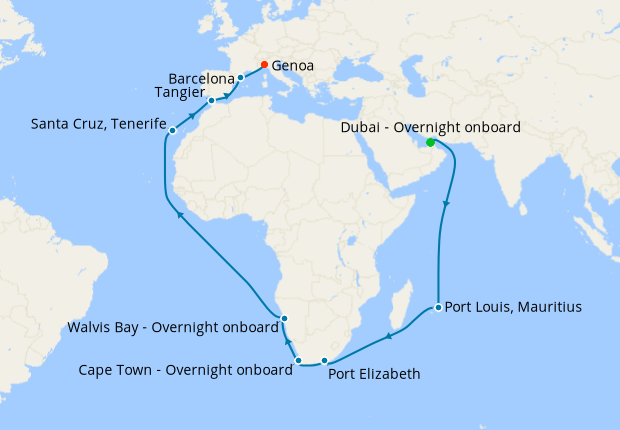 Cruise Itinerary Map