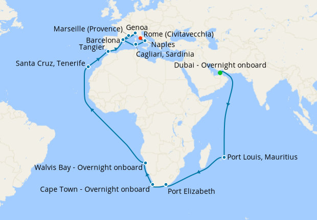 Cruise Itinerary Map