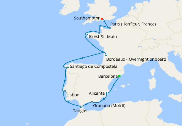 Cruise Itinerary Map