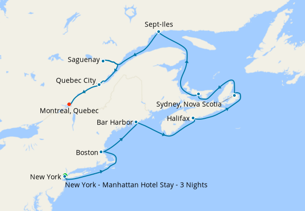 Cruise Itinerary Map