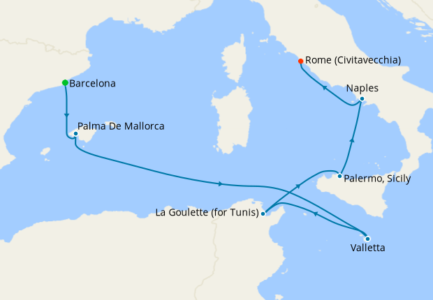 Cruise Itinerary Map