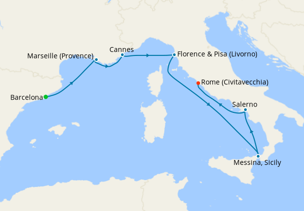 Cruise Itinerary Map