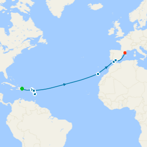 Santo Domingo to Barcelona