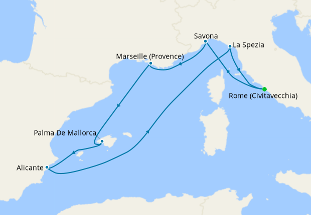 Cruise Itinerary Map