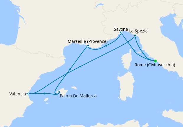 Cruise Itinerary Map