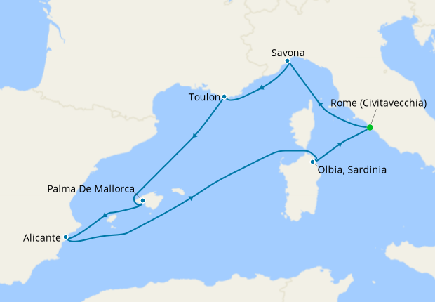 Cruise Itinerary Map