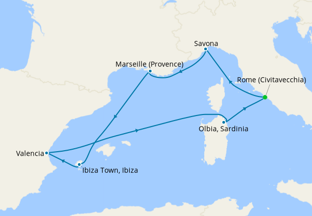 Cruise Itinerary Map