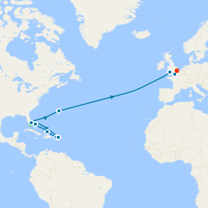 Eastern Caribbean & Cultural Crossing to Dover with Miami Beach Stay