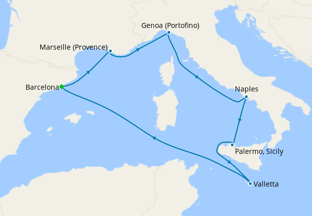 Cruise Itinerary Map