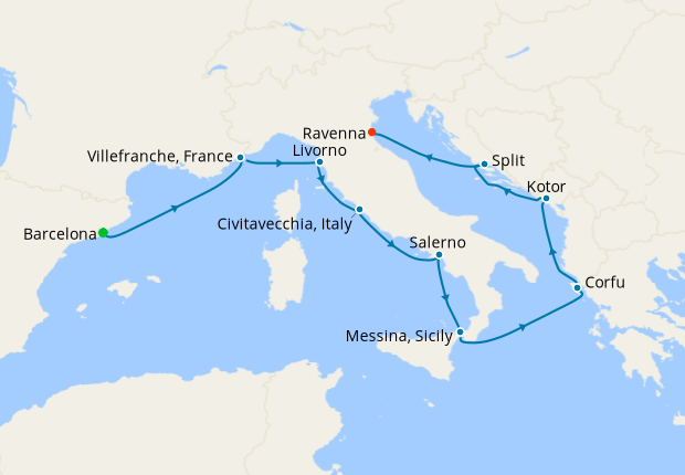 Cruise Itinerary Map