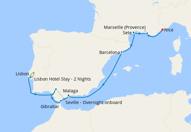 Cruise Itinerary Map