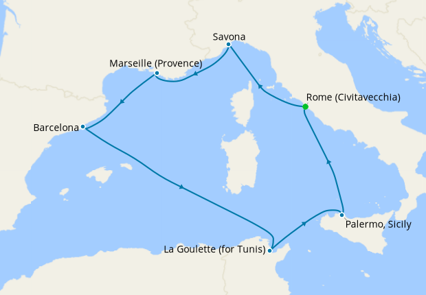Cruise Itinerary Map