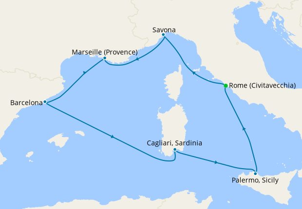 Cruise Itinerary Map
