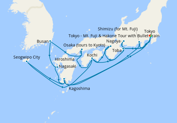 Cruise Itinerary Map