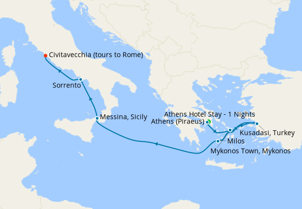 Cruise Itinerary Map
