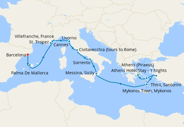 Cruise Itinerary Map