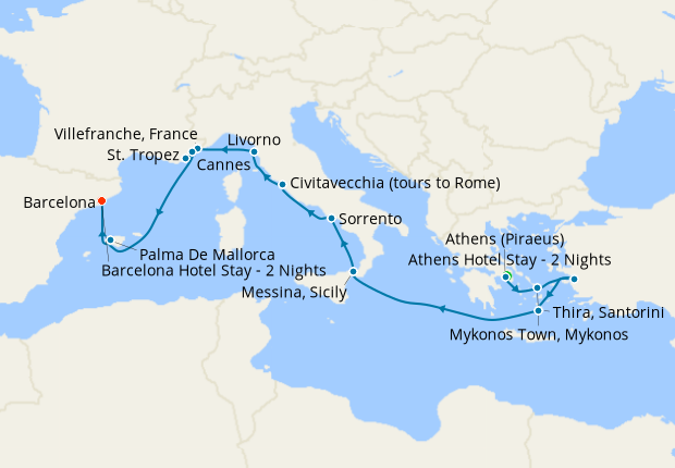 Cruise Itinerary Map