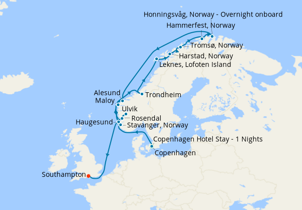 Cruise Itinerary Map