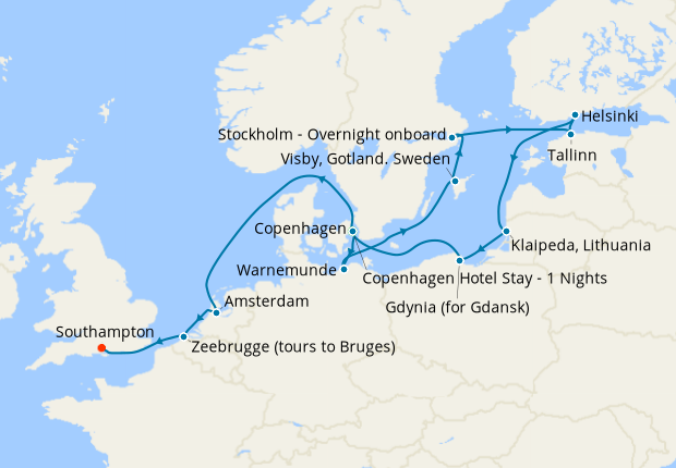 Cruise Itinerary Map