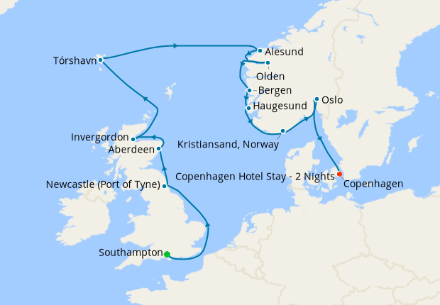 Cruise Itinerary Map