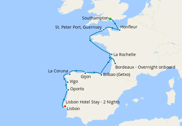 Cruise Itinerary Map