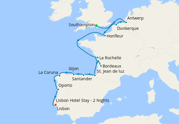 Cruise Itinerary Map