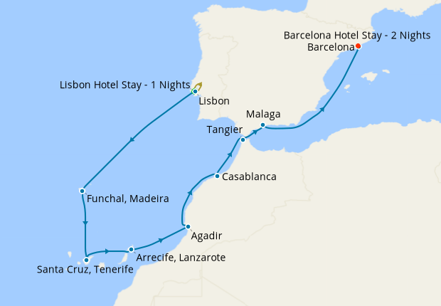 Cruise Itinerary Map