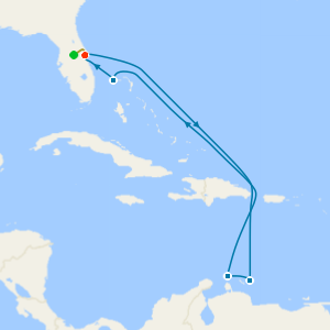 Southern Caribbean & Celebration Key with Orlando Stay