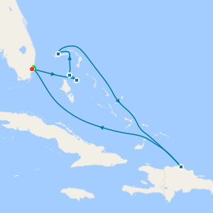 Eastern Caribbean & Fun Day at Celebration Key with Miami Beach Stay