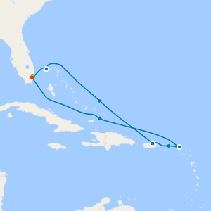 Eastern Caribbean & Fun Day at Celebration Key with Miami Beach Stay